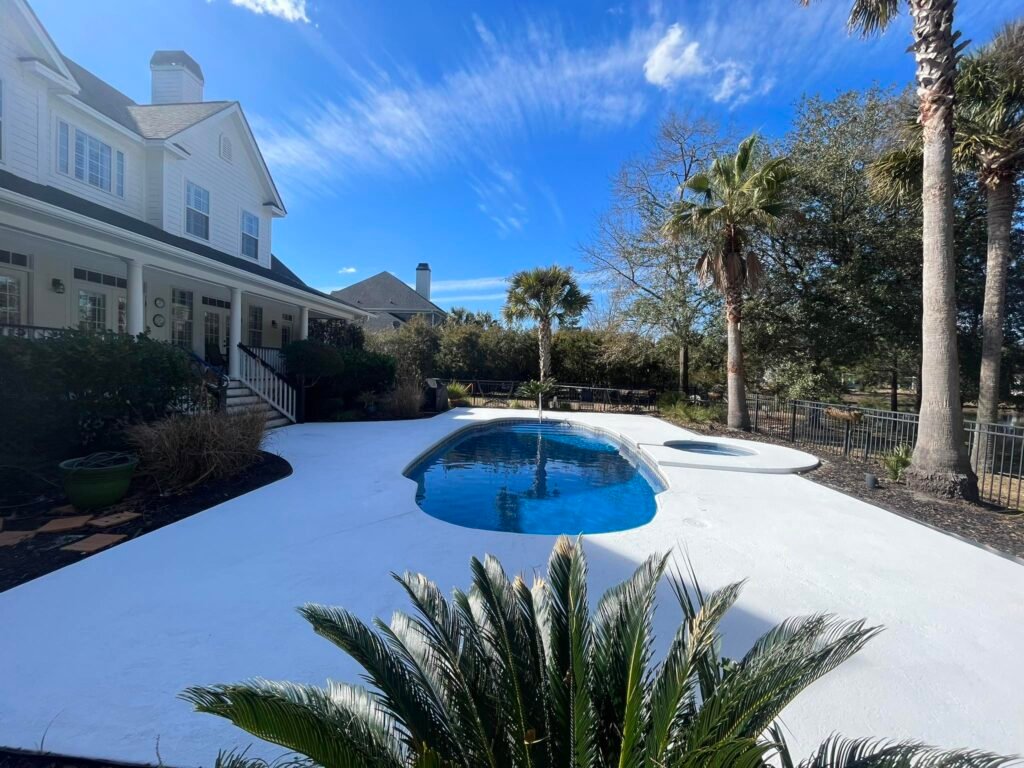 Residential pool renovation completed in Charleston SC.