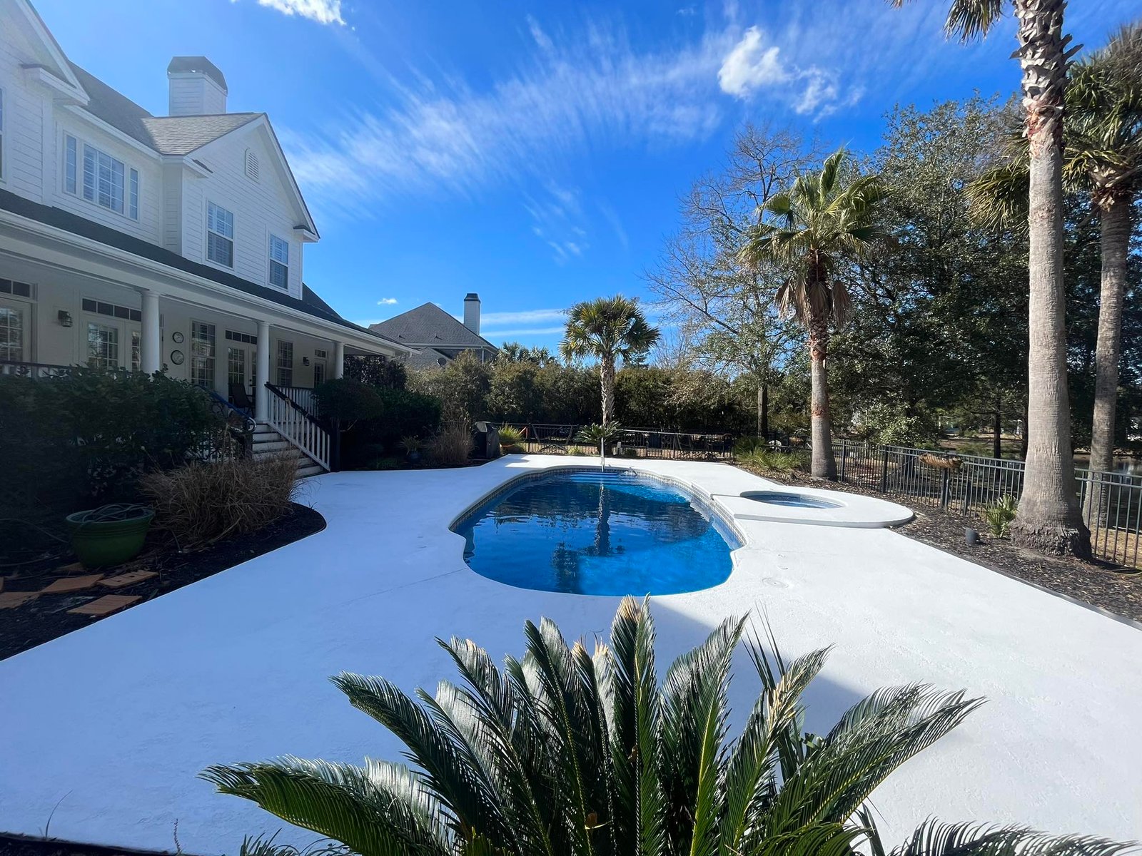 Residential pool renovation completed in Charleston SC.