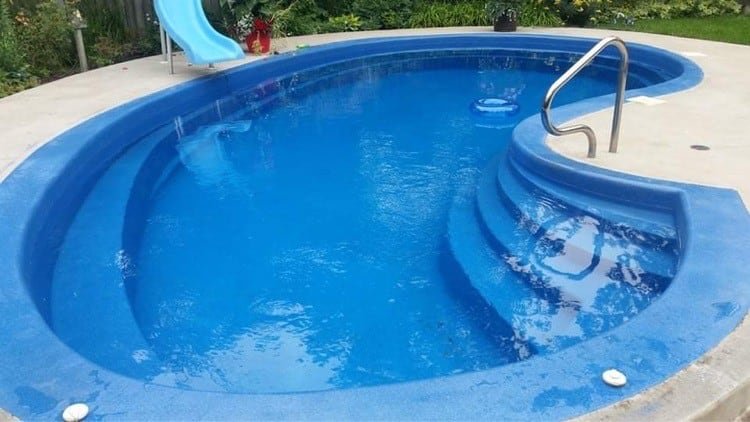 Bright blue pool finish installed by SC Pool Resurfacing Charleston.