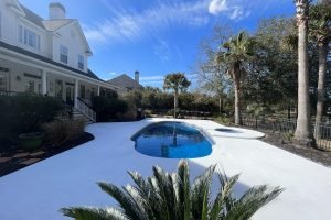 Residential pool renovation completed in Charleston SC.